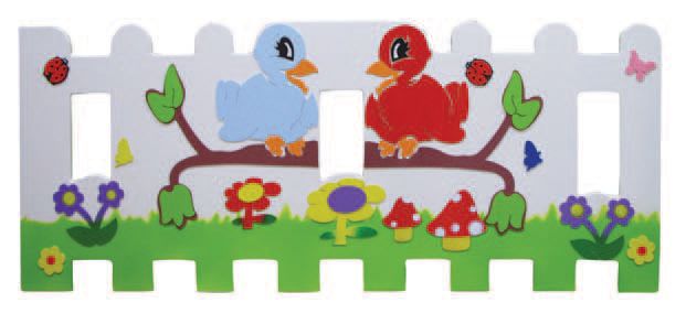 Okulca TFÇ-171 Kırmızı Kuş Figürlü Kreş Çiti 100*70 cm
