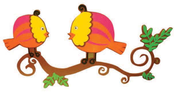 Okulca TFD-131 Ahşap Kuşlar Figürü 90* cm